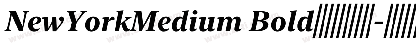 NewYorkMedium Bold字体字体转换